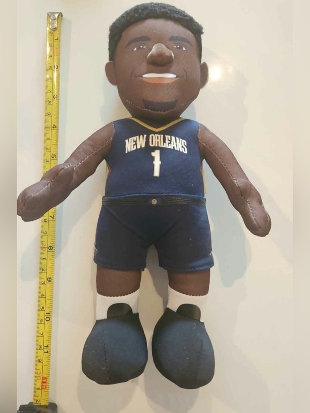 New Orleans Pelicans Zion Williamson 10” Player Plush- Navy Jersey.